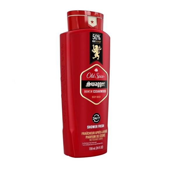 OLD SPICE SWAGGER SCENT OF CEDAR BODY WASH 24/7 SHOWER FRESH 709mL/24FL OZ - Picture 3 of 6